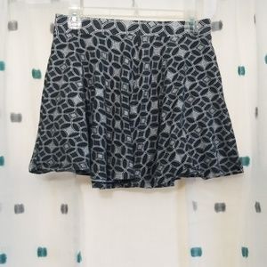 Black and white patterned skirt